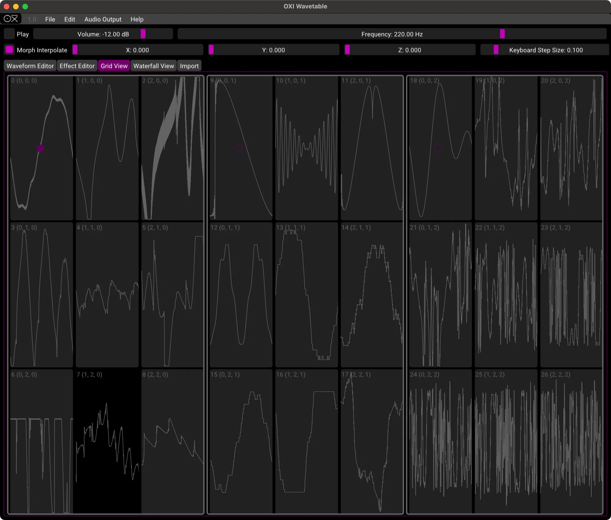 OXI Wave Appのキャプチャ2