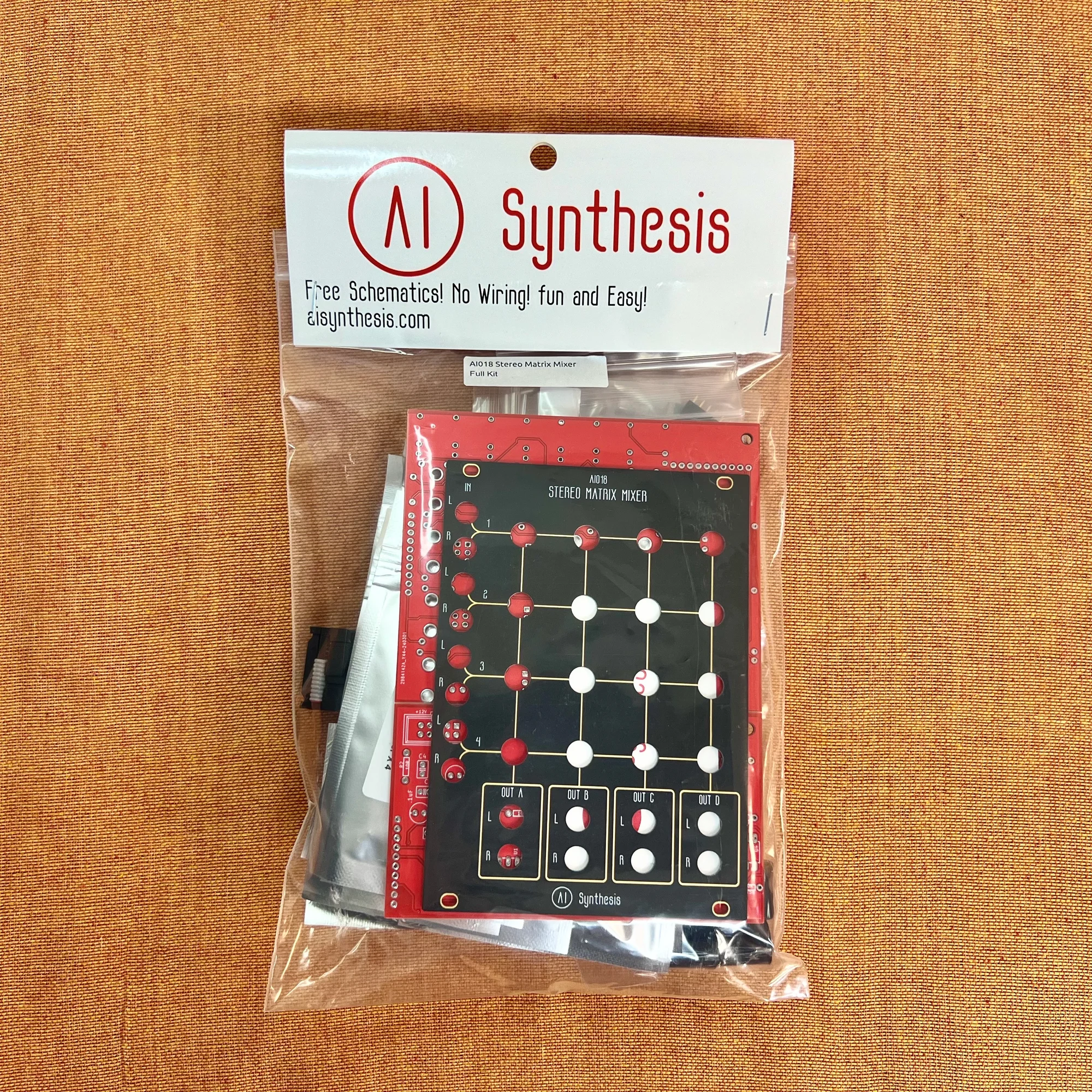 AI Synthesis: AI018 Stereo Matrix Mixer DIY Kit (Black)